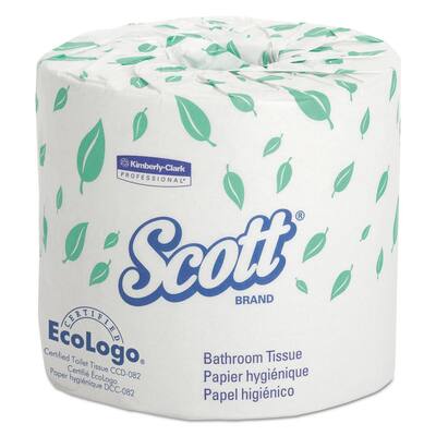 4-1/10 in. x 3-3/4 in. Sheet Scott Standard Bath Tissue White 1-Ply (80 Rolls)