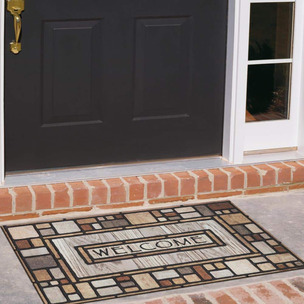 Drifted Nature 35" x 23" Recycled Rubber Outdoor Doormat