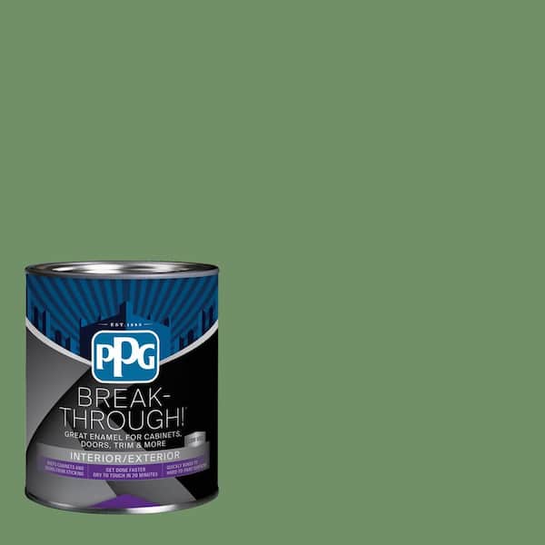 1 qt. PPG1130-6 Moss Ring Satin Door, Trim & Cabinet Paint