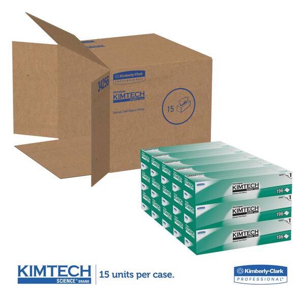 Kimberly-Clark Kimtech Science Delicate Task Wipes 11.8" x 11.8" 196 Count Box 