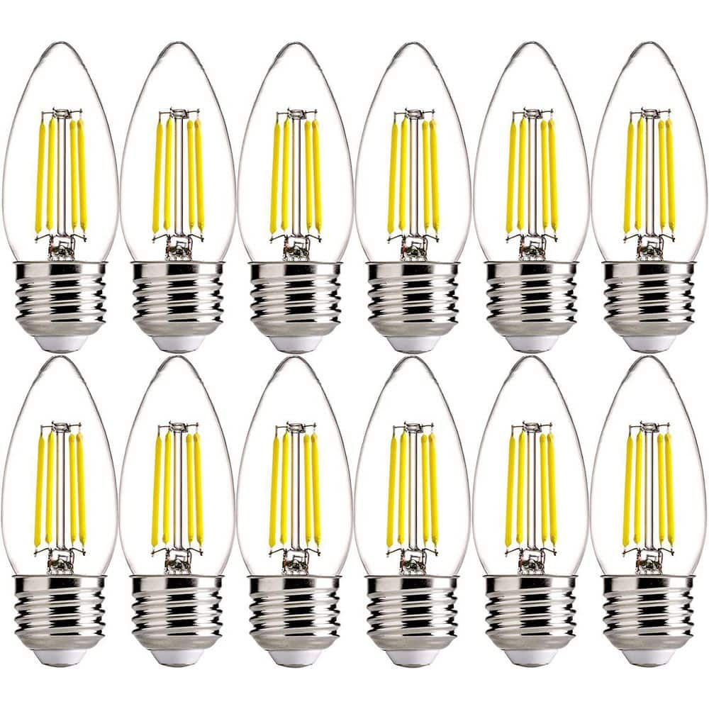 FLSNT 60-Watt Equivalent Dimmable E26 LED Candelabra Bulbs, B11 LED ...