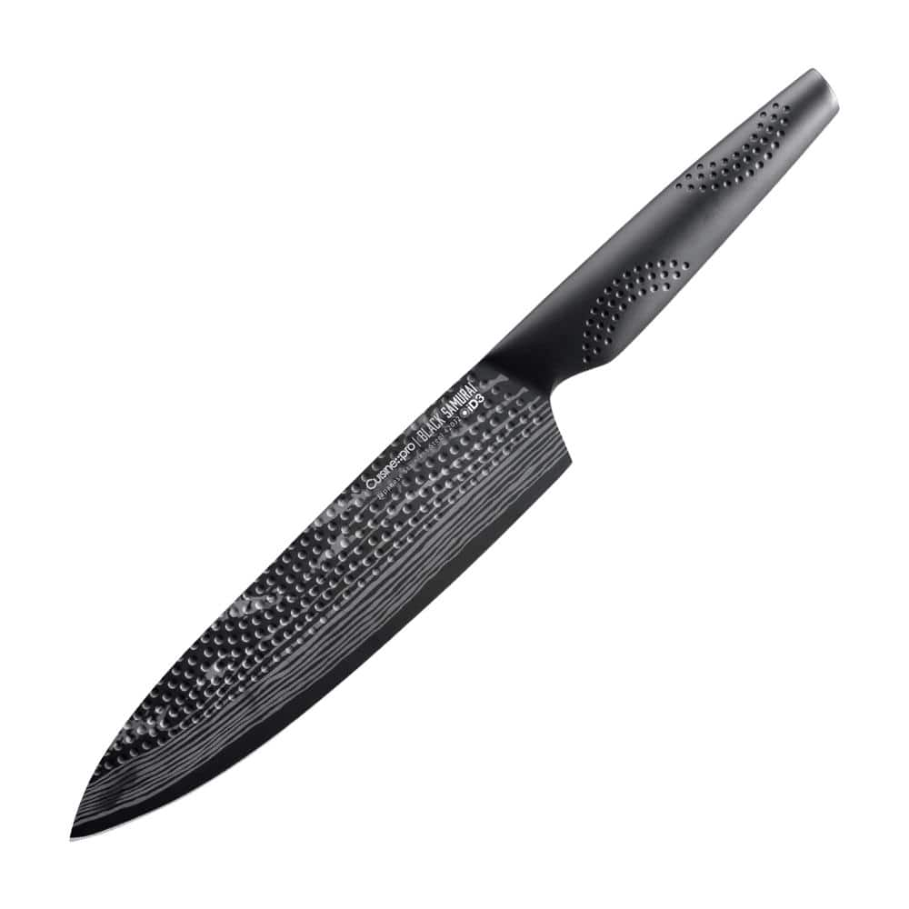 Cuisine::pro iD3 BLACK SAMURAI 8 in. Stainless Steel Full Tang Chef's Knife  1034434 - The Home Depot