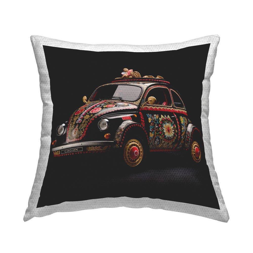 Embroidery Patterned Car Outdoor Printed Throw Pillow by Lazar Studio price history on PriceWatchPro