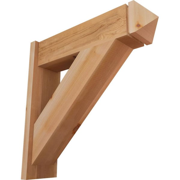 Ekena Millwork 8 in. x 28 in. x 28 in. Traditional Arts and Crafts Smooth Western Red Cedar Outlooker