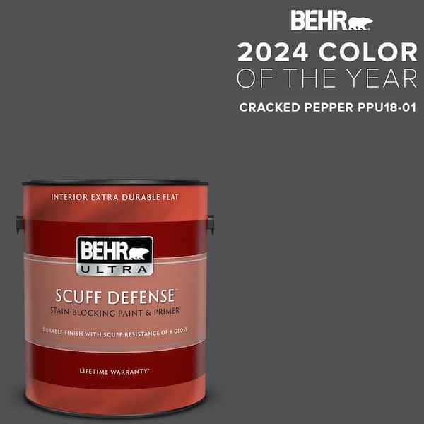 BEHR ULTRA 1 gal. #PPU18-01 Cracked Pepper Extra Durable Flat Interior Paint & Primer