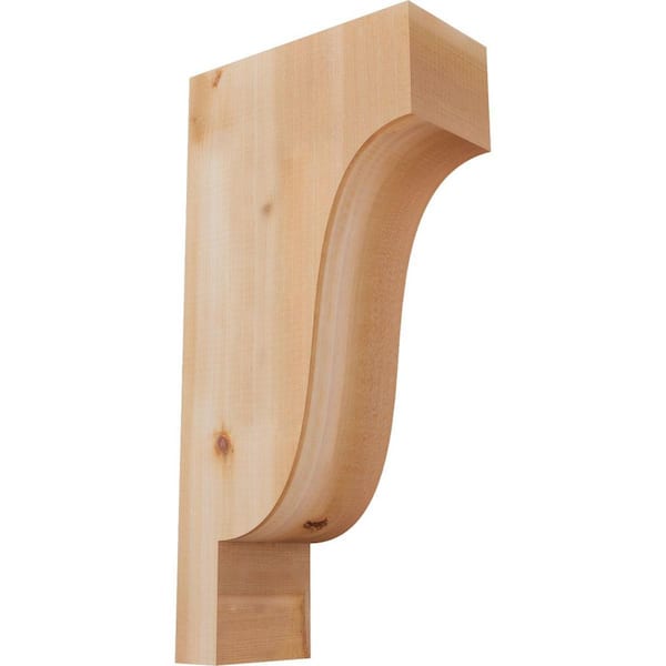 Ekena Millwork 5-1/2 in. x 12 in. x 24 in. Western Red Cedar Newport Smooth Corbel