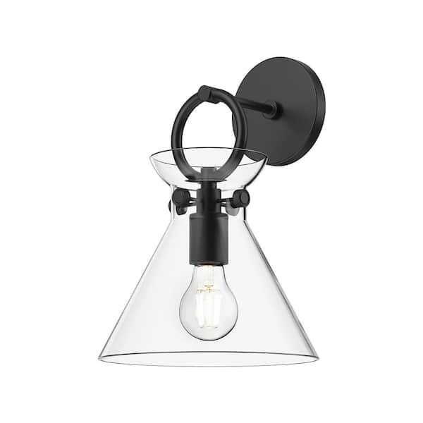 ALORA MOOD Emerson 9-in 1 Light 60-Watt Matte Black/Clear Glass Vanity Light