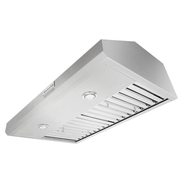 KitchenAid 36 in. Low Profile Under Cabinet Ventilation Range Hood with  Light in Stainless Steel KVUB406GSS - The Home Depot