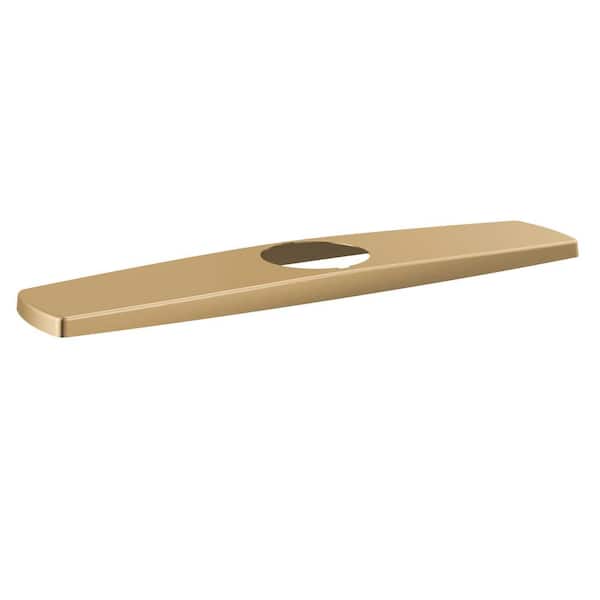 Stryke Gold 2.44 in. x 10.75 in. Lumicoat Champagne Bronze Metal Kitchen Faucet Deck Plate