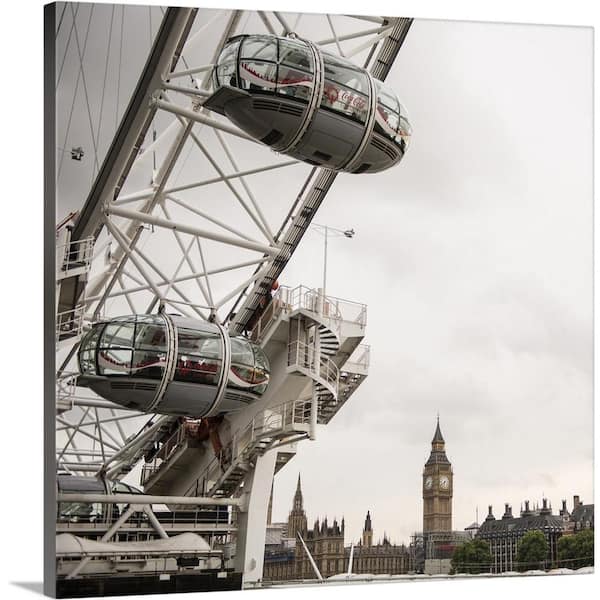 Greatbigcanvas The London Eye And Big Ben London England Uk By Circle Capture Canvas Wall Art 24 16x16 The Home Depot
