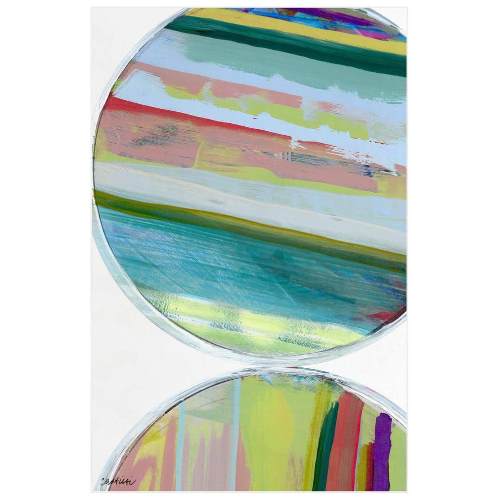 Multi-Colored 5 ft. x 8 ft. Rhythmic Circles III Washable Geometric Art Power loomed Area Rug price history on PriceWatchPro