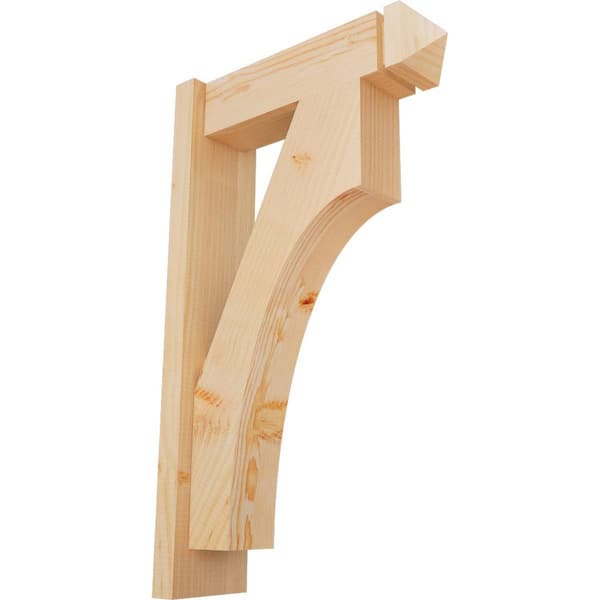 Ekena Millwork 6 in. x 30 in. x 18 in. Douglas Fir Westlake Arts and Crafts Smooth Outlooker