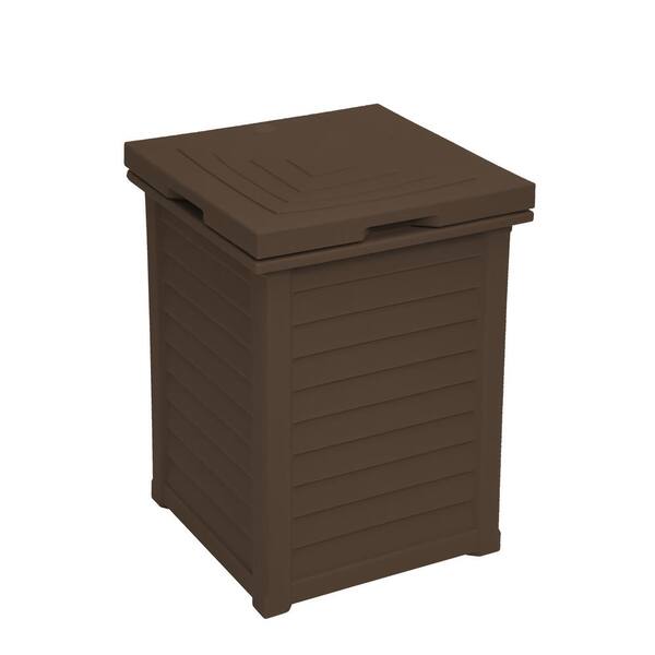 iDesign Storage Bin with Lid, Recycled Plastic, Coconut and Nautral, Beige