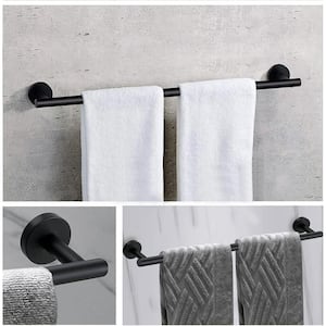 30 in. Wall Mounted Towel Bar in Stainless Steel Matte Black