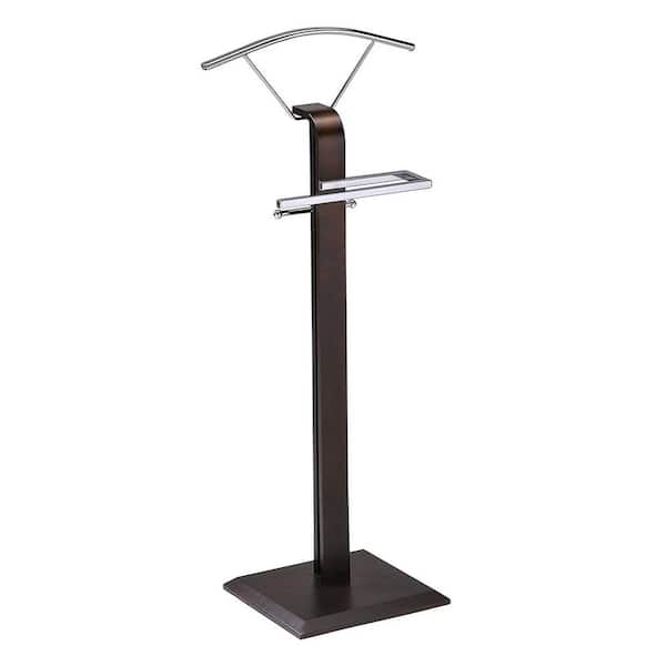 Kings Brand Furniture Walnut Metal Clothes Rack 18 in. W x 45 in. H