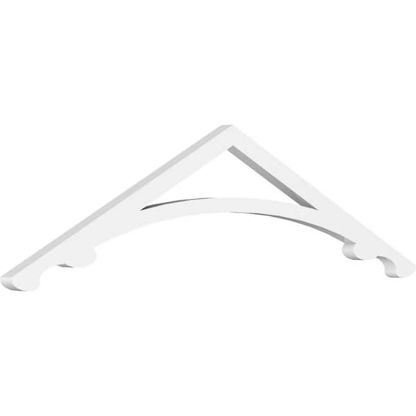 Ekena Millwork 1 in. x 36 in. x 9 in. (6/12) Pitch Legacy Gable Pediment Architectural Grade PVC Moulding