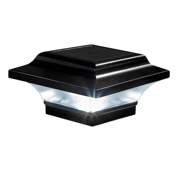 Imperial Black Integrated LED 3x3 Solar Deck Post Cap Light