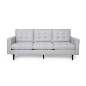 Adderbury 82.75 in. Beige Solid Fabric 3-Seat Lawson Sofa