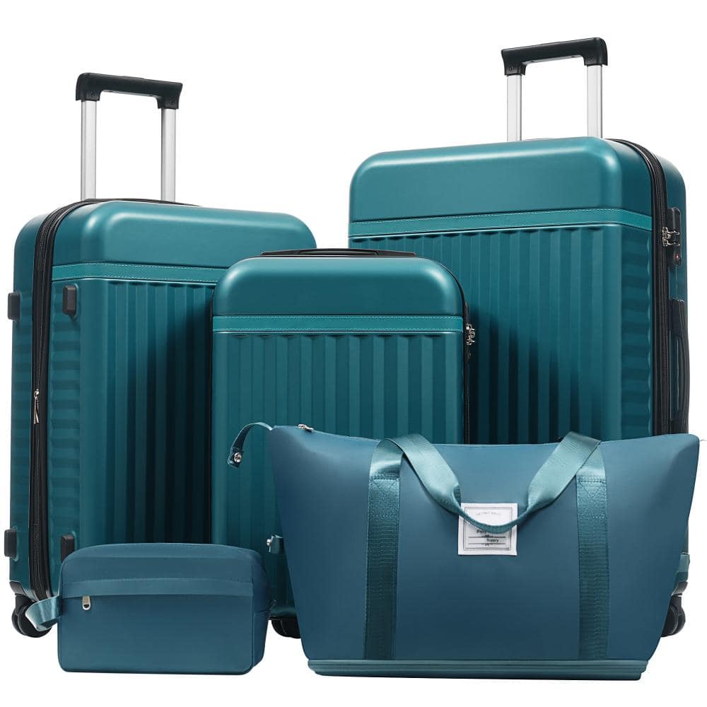 Flynama Luggage Set 5 Piece, Hardside Carry on Suitcase