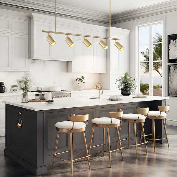 Vortex 4 ft. 5-Light Gold Fixed Track Lighting Kit