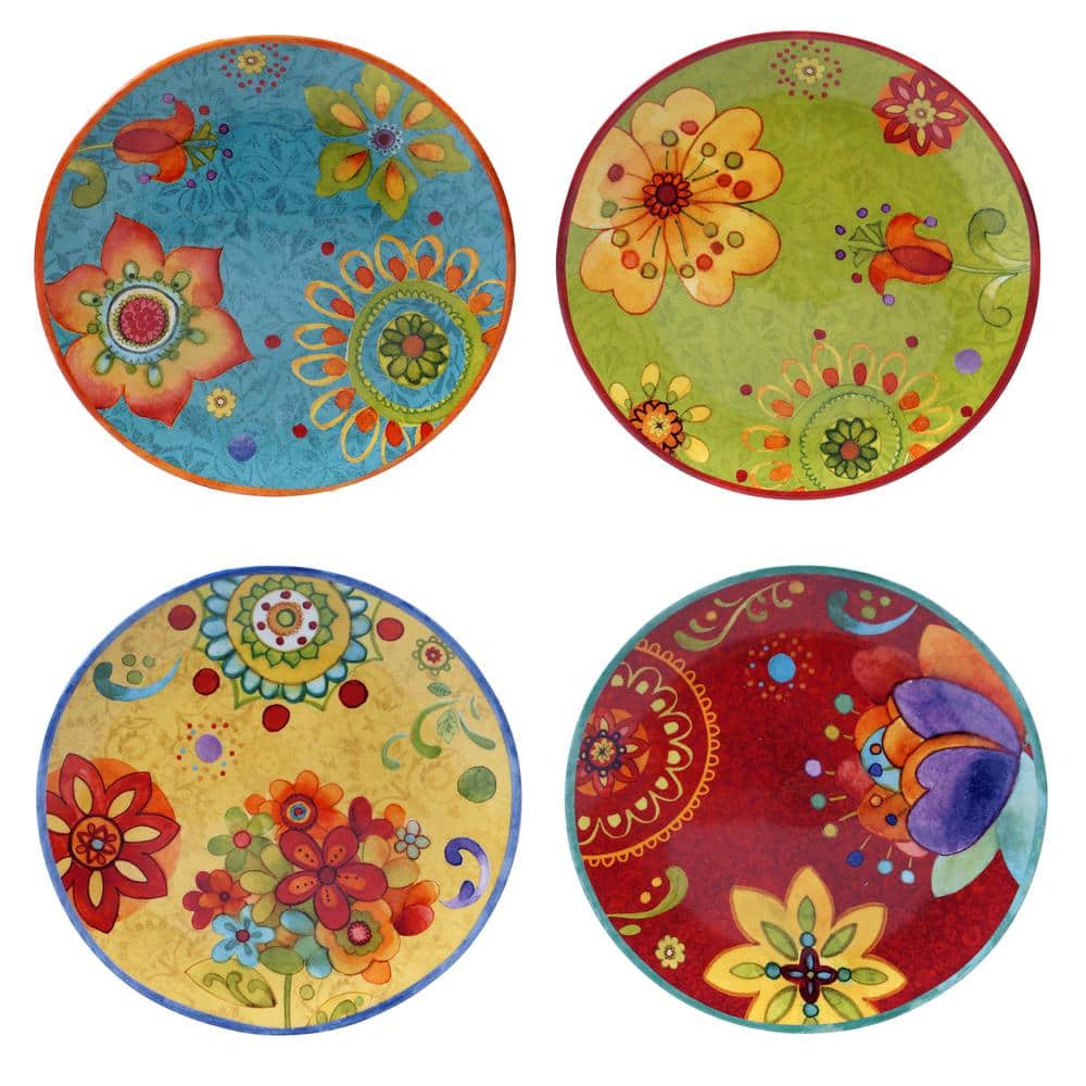 UPC 730384029235 product image for Tunisian Sunset Salad and Dessert Plate (Set of 4) | upcitemdb.com