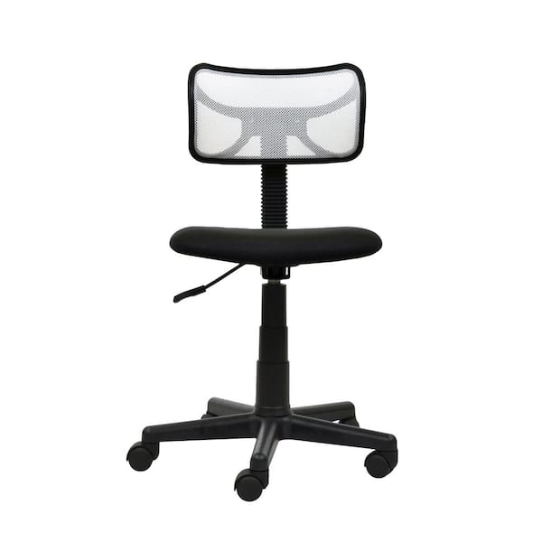 TECHNI MOBILI 19.5 in. Width Standard White Fabric Task Chair with Adjustable Height