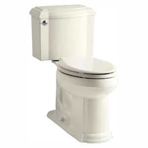 Devonshire 12 in. Rough In 2-Piece 1.28 GPF Single Flush Elongated Toilet in Biscuit Seat Not Included