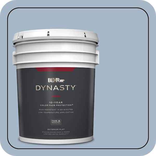 BEHR DYNASTY 5 gal. Home Decorators Collection #HDC-SP14-10 Blue Tribute Flat Exterior Stain-Blocking Paint & Primer