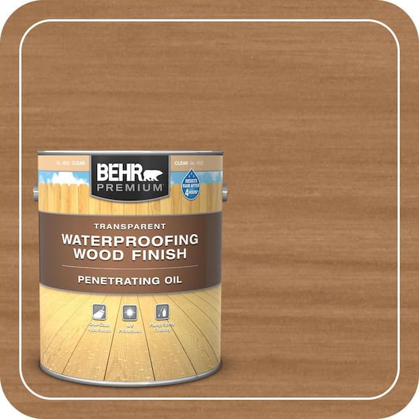 1 Gal. Transparent Penetrating Oil-Based Exterior Waterproofing Wood Stain Clear Tint Base