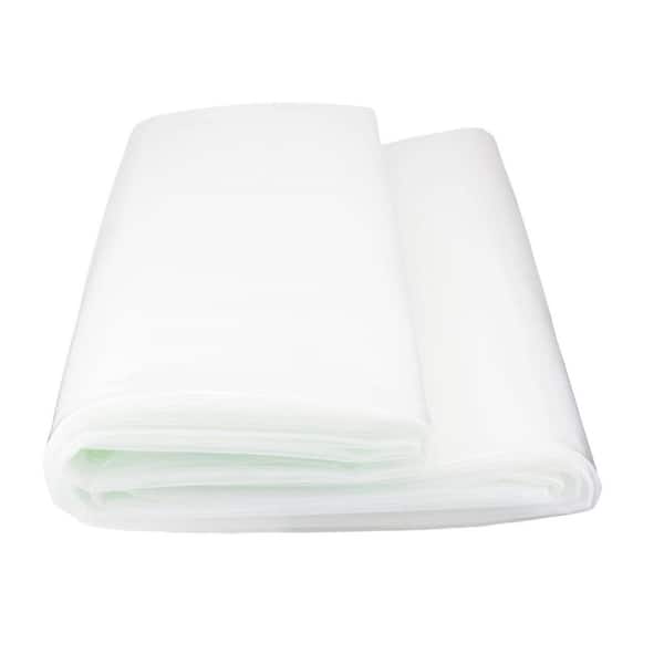 120 in. H Clear Polyethylene UV-Resistant Greenhouse Plastic Film Cover, 6 mil Thickness Plant Cage