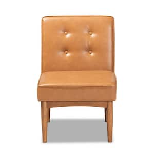 Arvid Tan and walnut brown Dining Chair