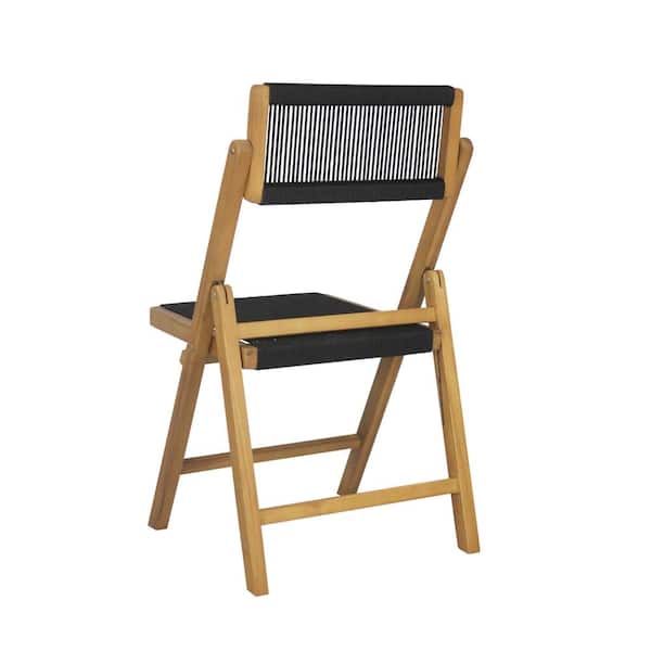 JONATHAN Y Olivier Coastal Modern Wood Roped Folding Side