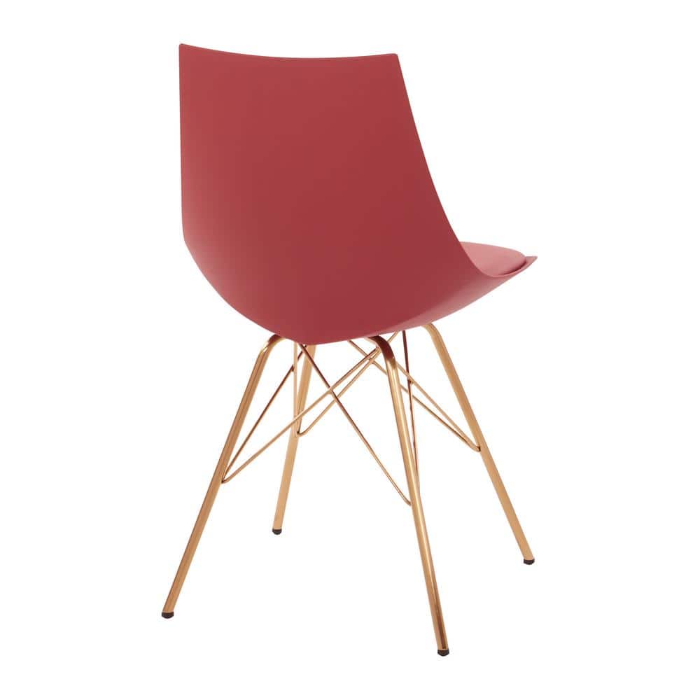 Rose Spot 20" Faux Leather Metal Accent Chair