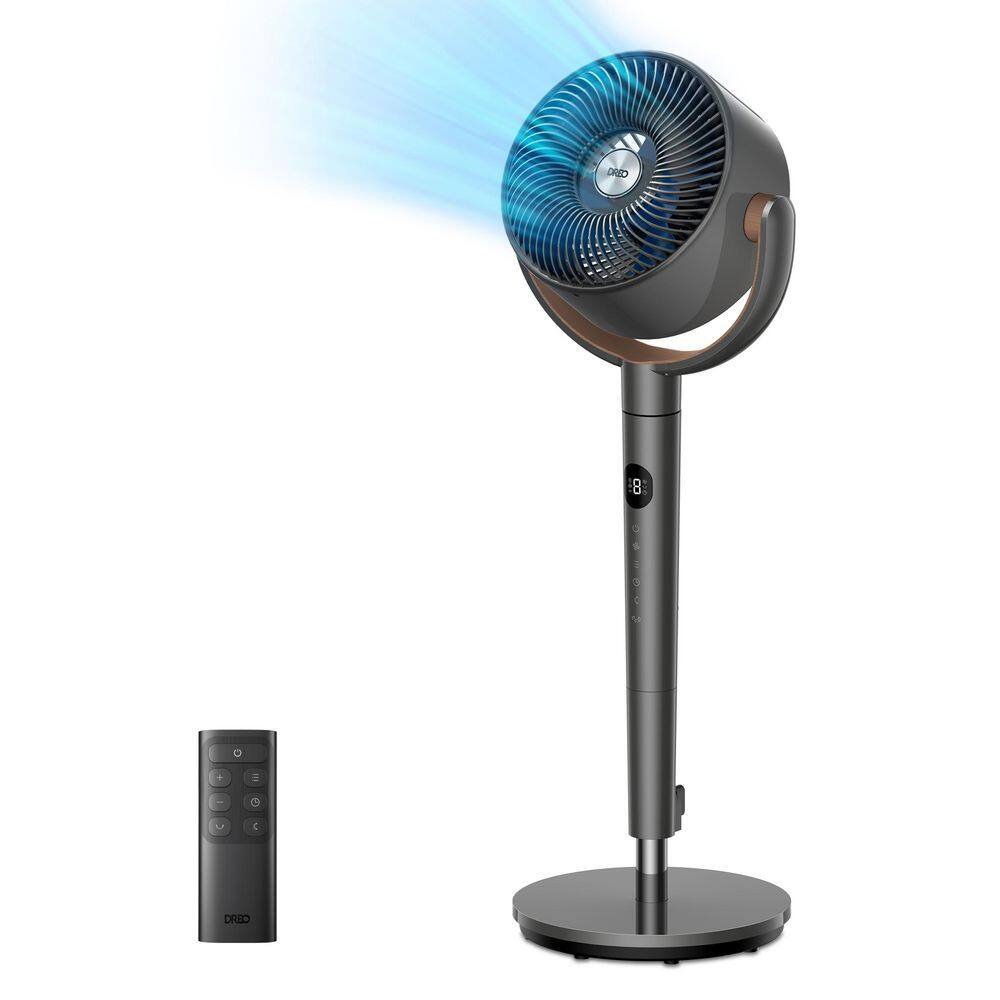 Adjustable Pedestal Fan with 8 Speeds, 8 Hour Timer, 120 Degree 3D Oscillation with Remote in Black