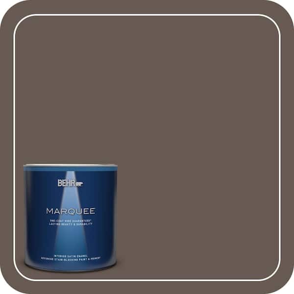 BEHR MARQUEE 1 qt. #N200-7 Underground One-Coat Hide Satin Enamel Interior Paint & Primer