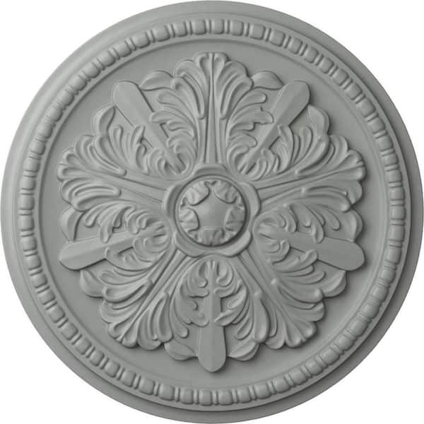 Ekena Millwork 16-7/8" x 1-1/2" Swindon Urethane Ceiling Medallion (Fits Canopies upto 2-7/8"), Primed White