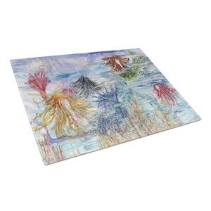 Abstract Mermaid Water Fantasy Tempered Glass Large Cutting Board