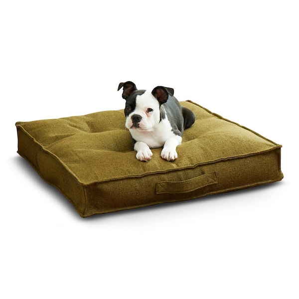 Happy Hounds - Milo Small Moss Square Tufted Polyester Pillow Dog Bed