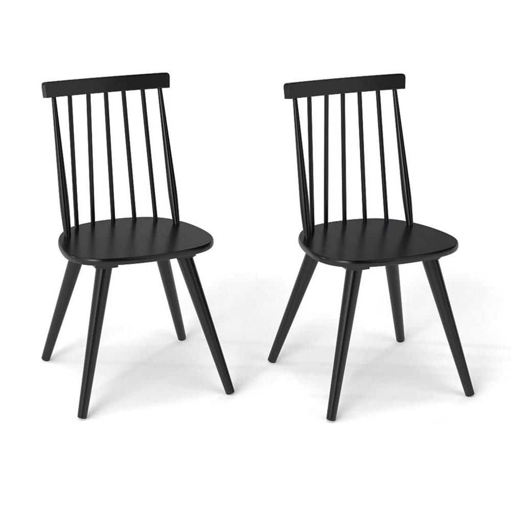 Windsor Dining Chairs Set of 2 w/Rubber Wood Frame High Spindle Back for Home price history on PriceWatchPro