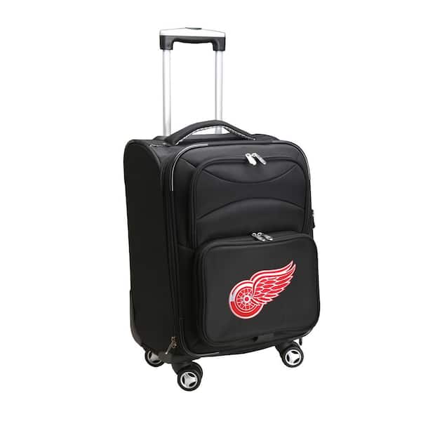 Denco NHL Detroit Red Wings 21 in. Black Carry-On Spinner Softside Suitcase