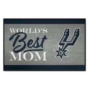 San Antonio Spurs Black World's Best Mom 19 in. x 30 in. Starter Mat Accent Rug