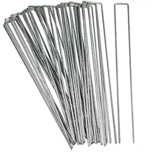 12 in. Heavy-Duty Steel Outdoor Landscaping Garden Staples (25-Set)