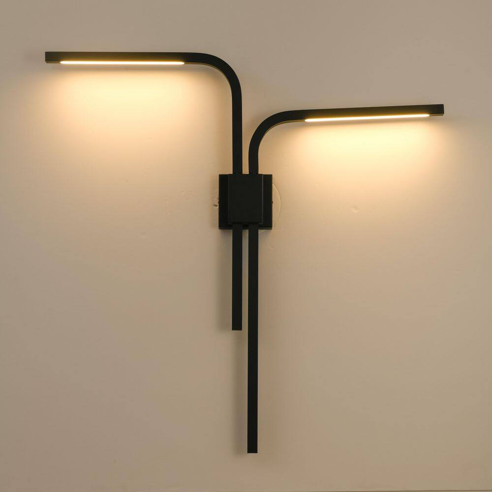 32in 2-Light LED Matte Black Modern Wall Sconce Bar Light with Integrated LED Shade for Living Room Hallway price history on PriceWatchPro