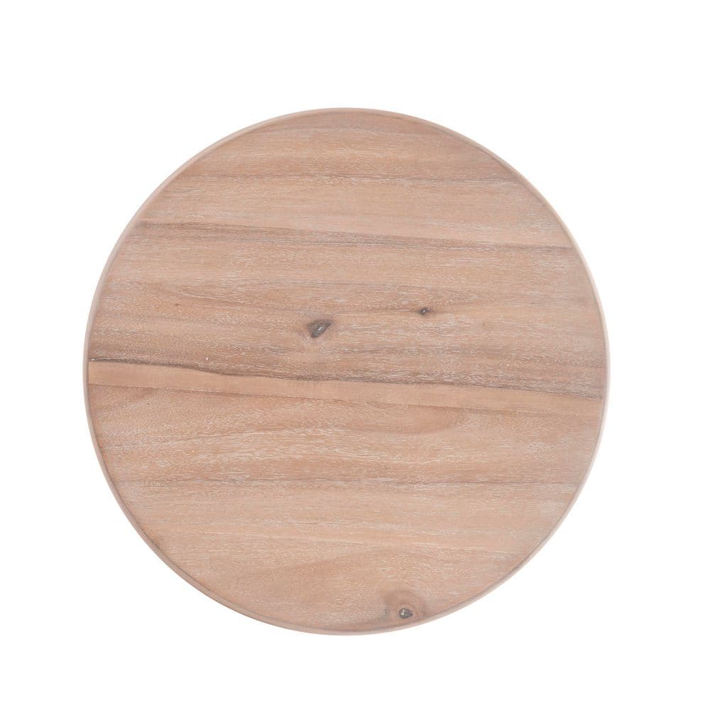 Cati 20 in. Hazelnut Round Wood End Table - thumbnail 3