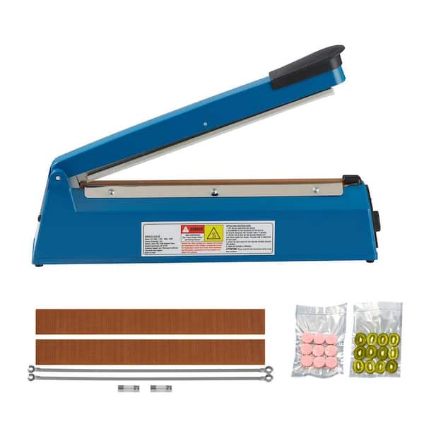 Impulse Sealer 12 in., Manual Heat Seal Machine with Adjustable Heating Mode, ABS Shrink Wrap Bag Sealers