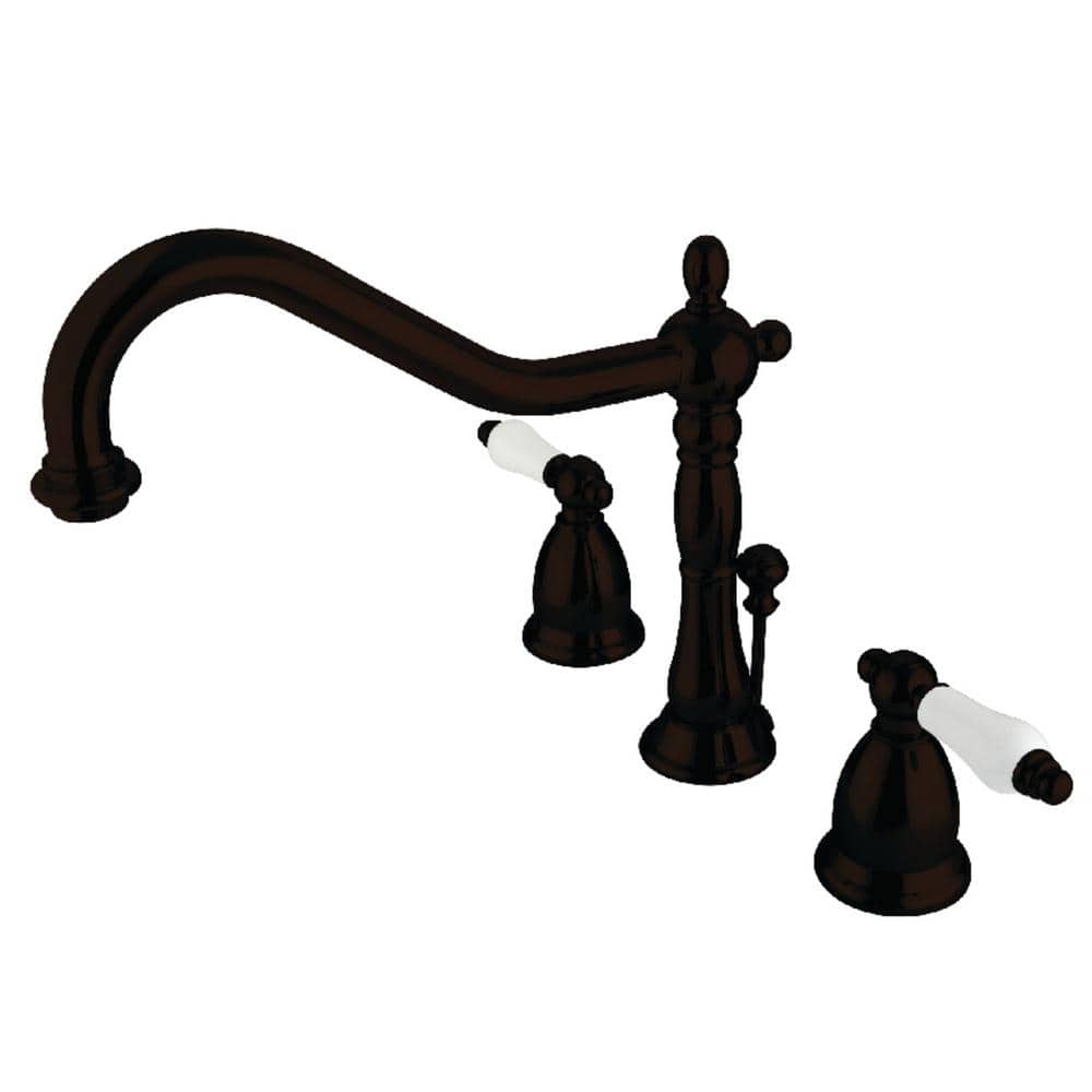Heritage 8 in. Widespread 2-Handle Bathroom Faucet in Oil Rubbed Bronze price history on PriceWatchPro