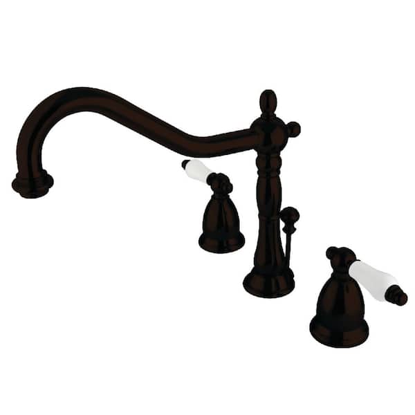 Kingston Brass Heritage 8 in. Widespread 2-Handle Bathroom Faucet in Oil Rubbed Bronze