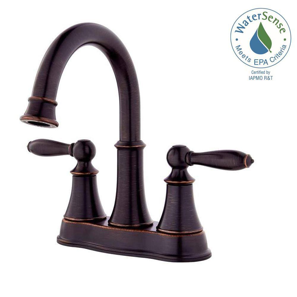 Tuscan Bronze 4-Inch Centerset 2-Handle Bathroom Faucet