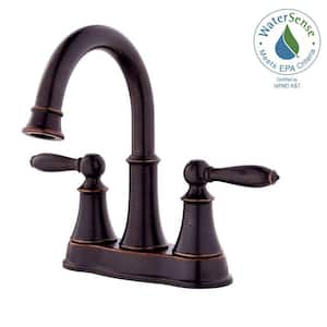 Courant 4 in. Centerset 2-Handle Bathroom Faucet in Tuscan Bronze (2-Pack Combo)