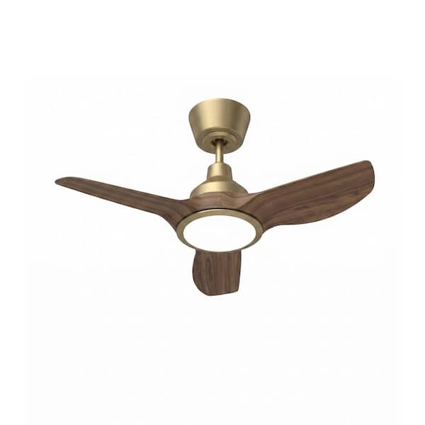 36 in. Small Ceiling Fan for Small Space, included Light Kit & Remote – High Airflow Low Noise Reversible DC Motor